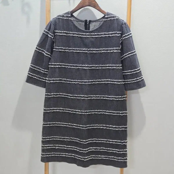 [BUNJANG] Black Denim Relaxed Fit Dress / 흑청 루즈핏 원피스