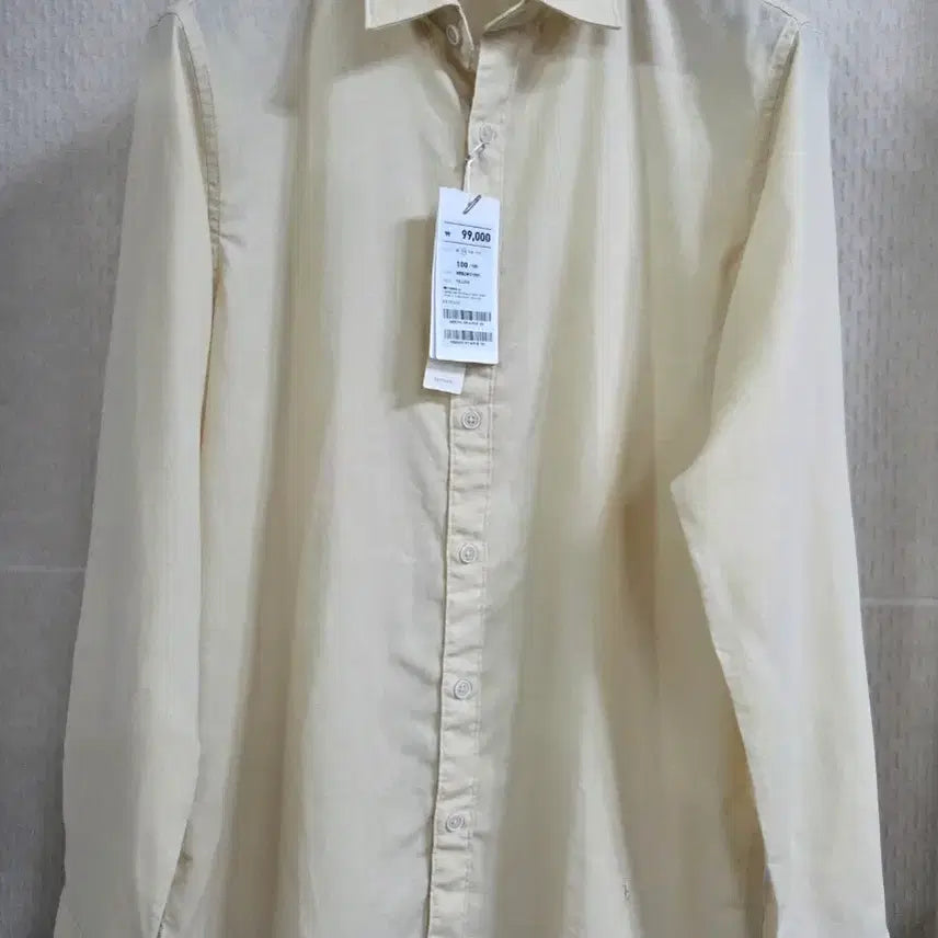 [BUNJANG] Edition Linen Shirt Yellow Size 100 / 에디션 린넨 셔츠 옐로우 100