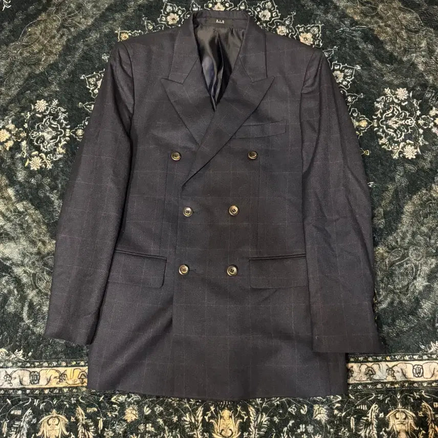 [BUNJANG] Ziozia Double Button Check Jacket / 지오송지오 더블 버튼 체크 자켓