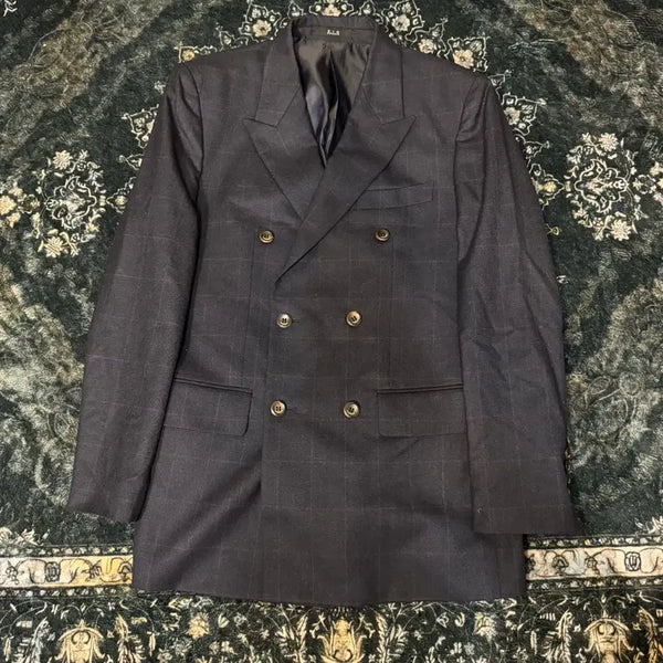 [BUNJANG] Ziozia Double Button Check Jacket / 지오송지오 더블 버튼 체크 자켓