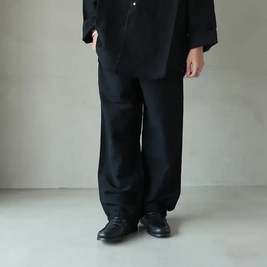 [BUNJANG] Babel Object Wool Linen Pants Black / 바벨오브젝트 울리넨 팬츠
