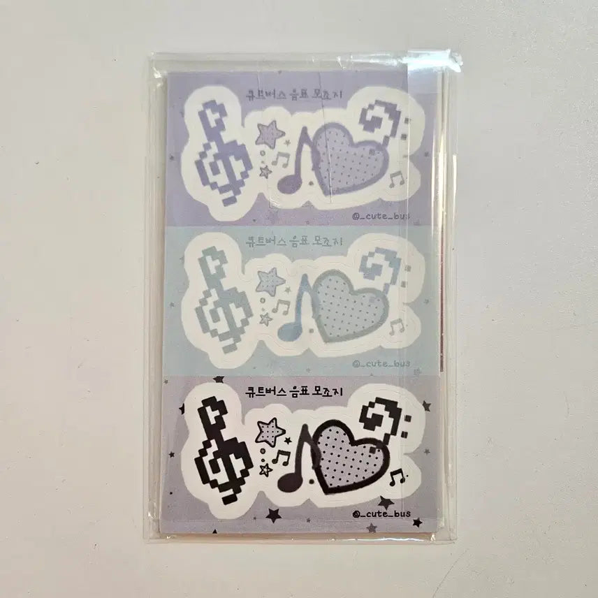 [BUNJANG] Cutiebus Music Note Stickers (Matte) / 모조지)큐트버스 음표