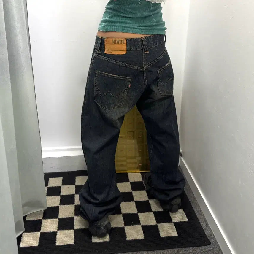[BUNJANG] Edwin Dark Wash Denim Pants / 에드윈 진청 워싱 데님팬츠