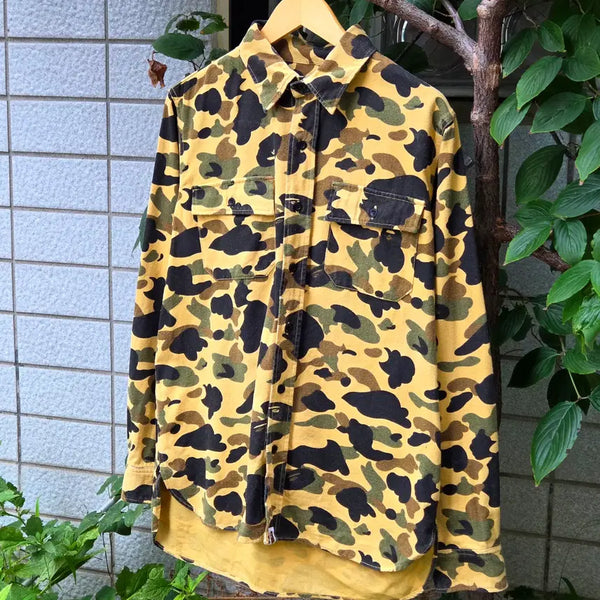 [BUNJANG] BAPE Heavy Cotton Camo Workshirt / 베이프 황계 헤비코튼 카모 워크셔츠