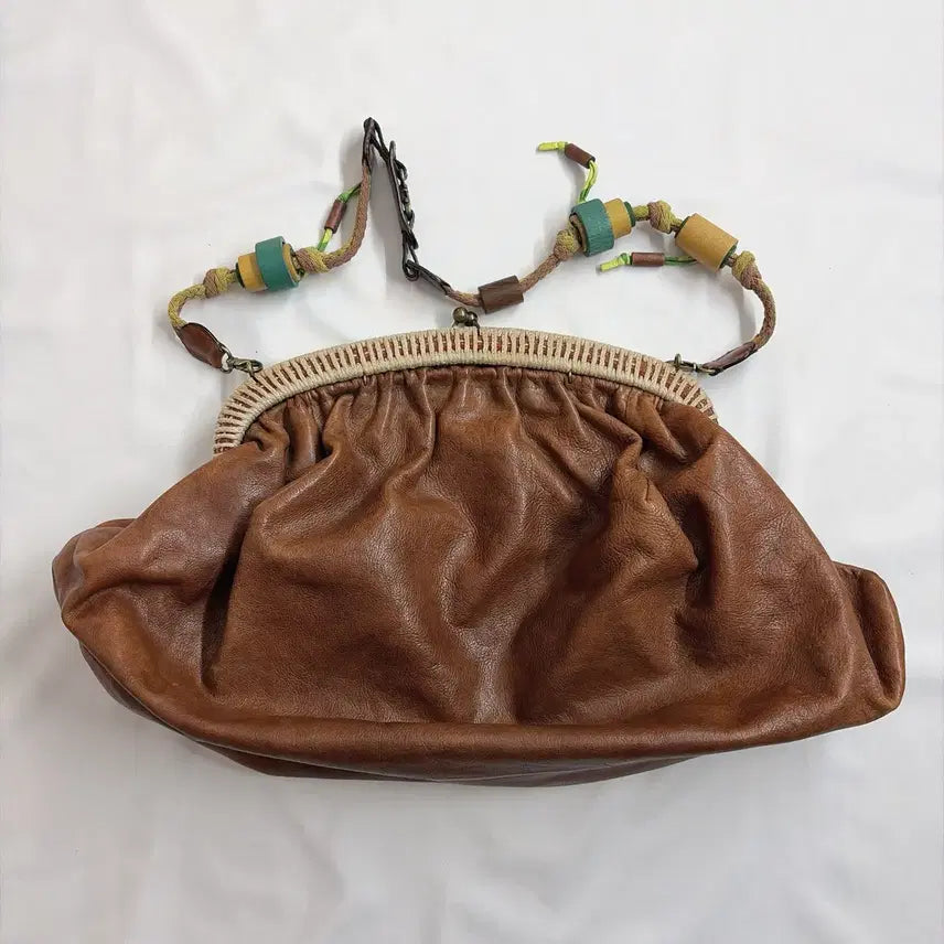 [BUNJANG] Marni Vintage Distressed Leather Frame Shoulder Bag / 마르니 빈티지 디스트레스드 레더 프레임 숄더백