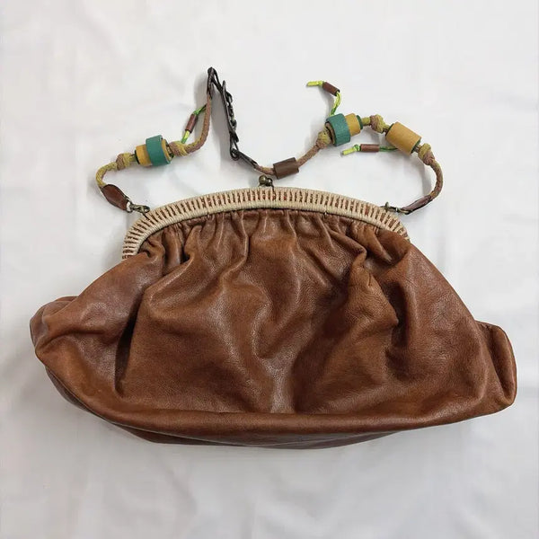 [BUNJANG] Marni Vintage Distressed Leather Frame Shoulder Bag / 마르니 빈티지 디스트레스드 레더 프레임 숄더백