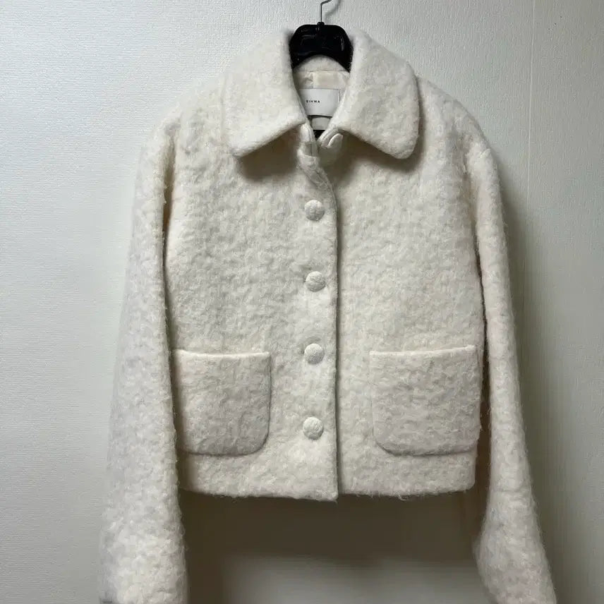 [BUNJANG] SIHWA Ivory Alpaca Wool Jacket / SIHWA 아이보리 알파카 울 자켓 55-66