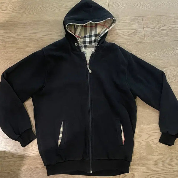 [BUNJANG] Burberry Check Hooded Zip-Up Jacket XL / 버버리 체크 후드집업 XL