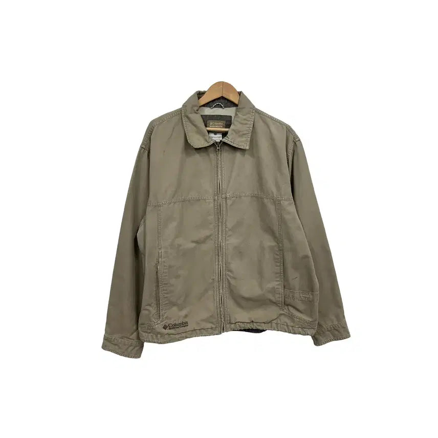 [BUNJANG] Columbia Vintage Beige Zip-Up Blouson Jacket / [100] 컬럼비아 빈티지 베이지 블루종 집업 자켓