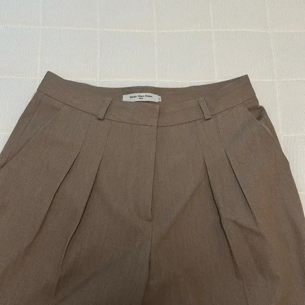 [BUNJANG] Mango Many Please Slacks - Beige, Size L / 망고매니플리즈 슬랙스
