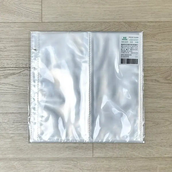 [BUNJANG] A5 Wide Vertical 2-Pocket Double-Sided Sleeves (Practical Type) / 유댕닷컴 - A5 와이드 세로 2포켓 양면 속지 실속형