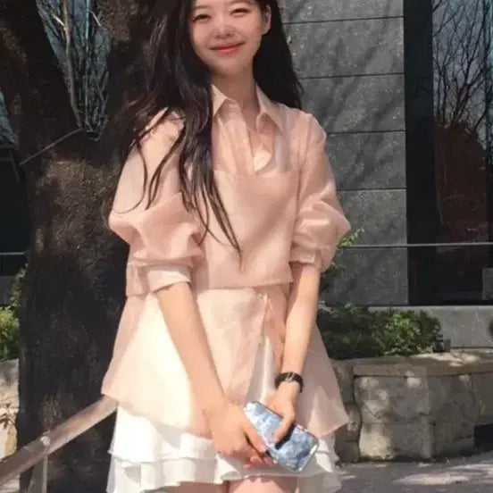 [BUNJANG] Archive J2U Bustier Layering Shirt / 아카이브제이투유  뷔스티에 레이어링 셔츠