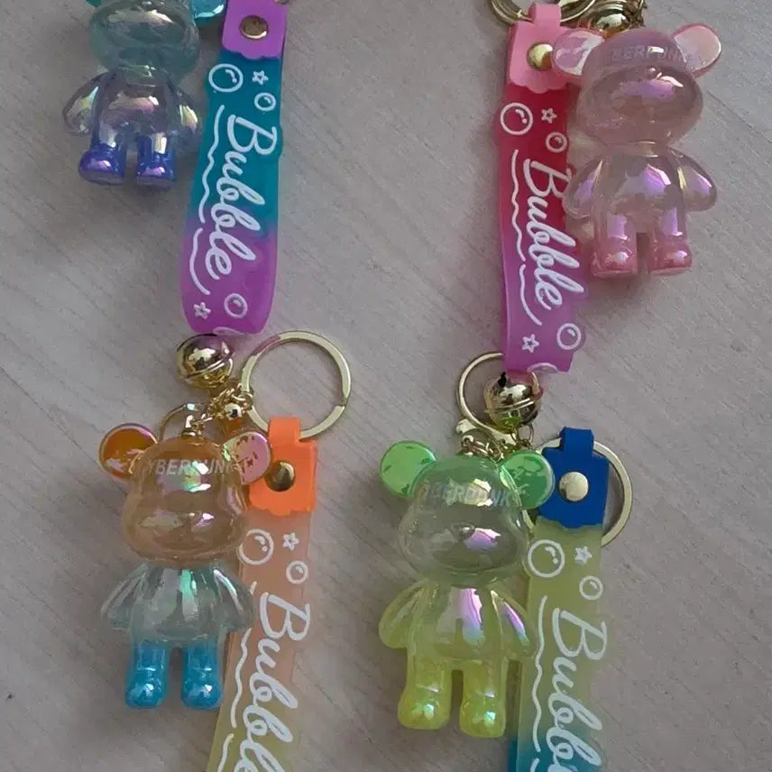 [BUNJANG] Bearbrick Keychain Bubble Design Set / 베어브릭 키링 4종 """Bubble""" 새상품 (개당단가)