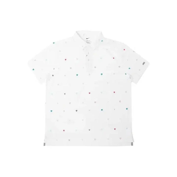 [BUNJANG] Nike White Pattern Short Sleeve Polo T-Shirt / 나이키 반팔 카라티셔츠 화이트 패턴