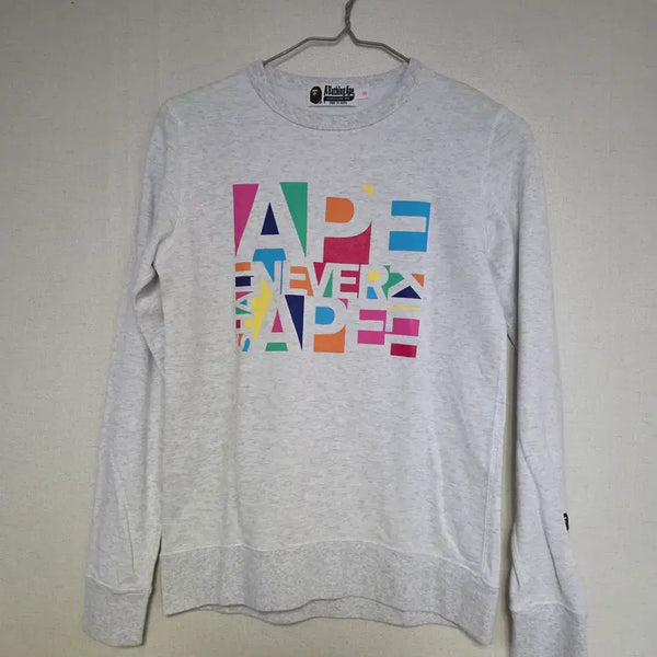 [BUNJANG] Bape Pop Logo Sweatshirt / [S] 베이프 팝 로고 맨투맨