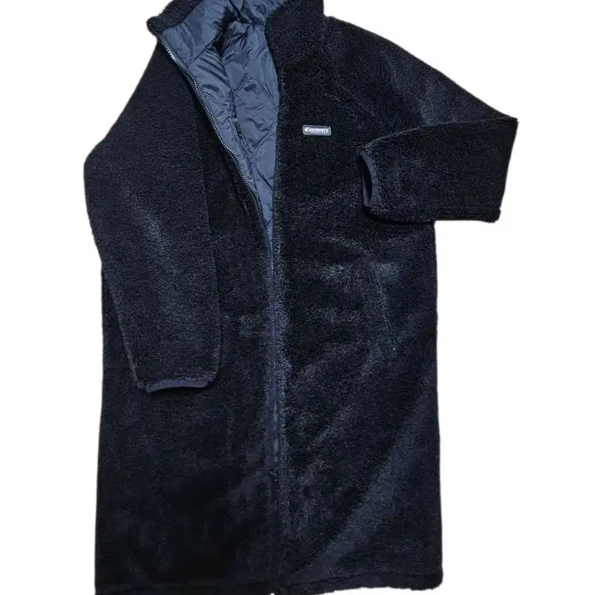 [BUNJANG] Discovery Expedition Fleece Long Coat Black / 디스커버리 플리스 롱 코트 블랙