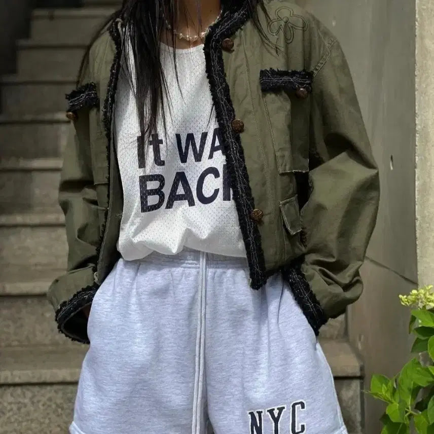 [BUNJANG] Stand Alone Khaki Cropped Jacket Small / 스탠드얼론 카키 크롭자켓 스몰