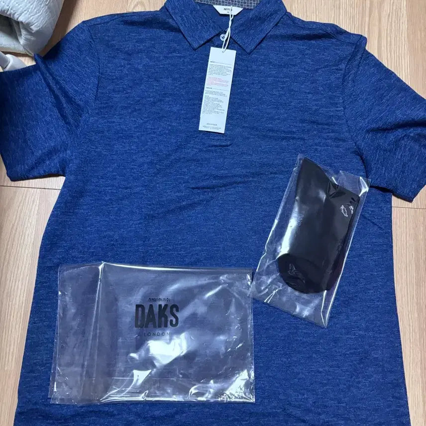 [BUNJANG] DAKS Nottef Rayon Blend Collar T-Shirt / 닥스 노티그 반팔 레이온 혼방 카라 티셔츠