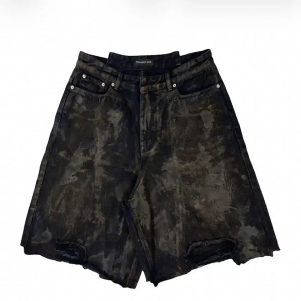 [BUNJANG] Projectgr Rework Bermuda Shorts Black / [2] 프로젝트gr 리워크 버뮤다 쇼츠 블랙