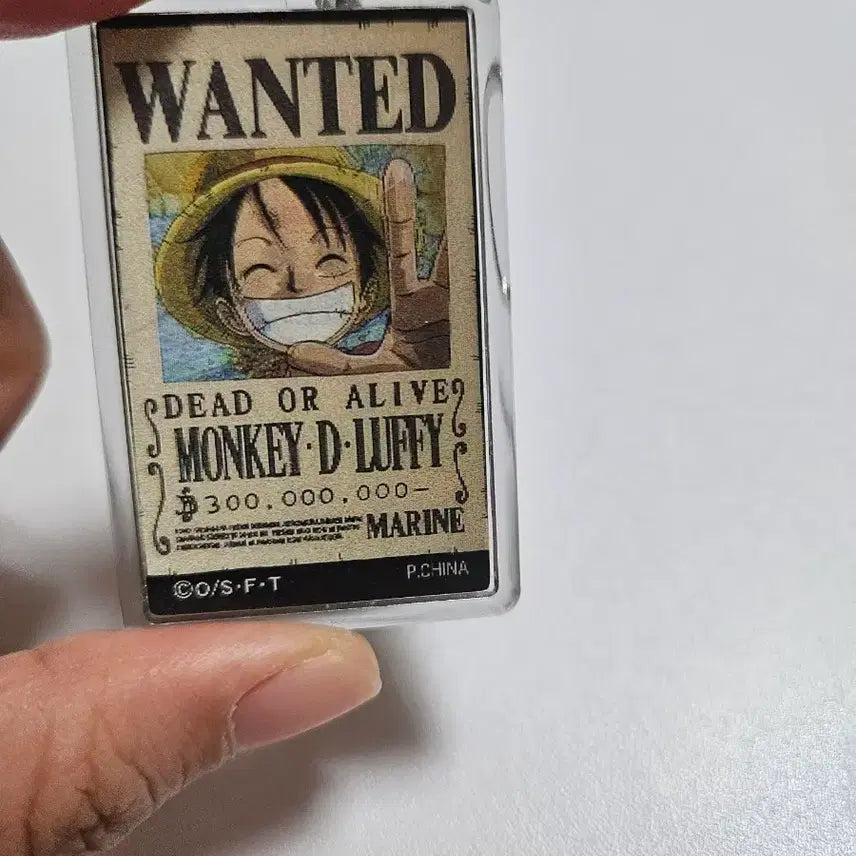 [BUNJANG] One Piece Monkey D. Luffy Wanted Poster Lenticular Keychain / 원피스 몽키D루피 현상수배서 렌티큘러 키링