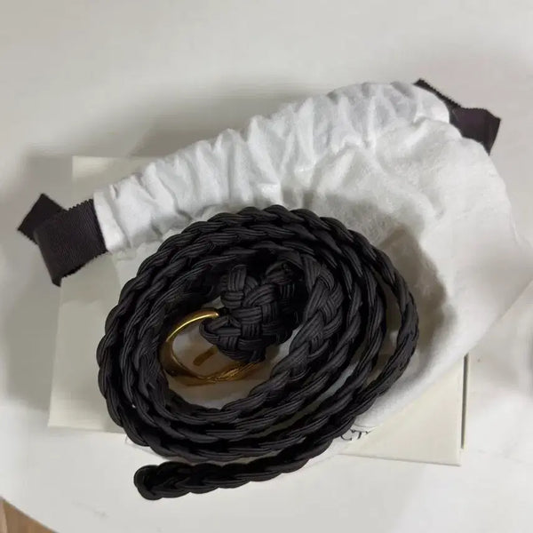 [BUNJANG] Recto Weaving Belt Dark Brown / 렉토 위빙벨트 다크브라운