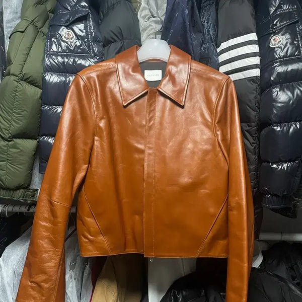 [BUNJANG] NUMARE Jayce Cowhide Crop Leather Jacket - Brown, Size M / [M사이즈] 누마레 제이스 카우레더 크롭 가죽자켓