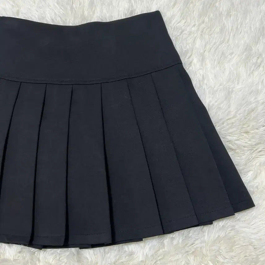 [BUNJANG] Pleated Mini Skirt (Black, S) / 새상품) 플리츠 스커트 (블랙/S)
