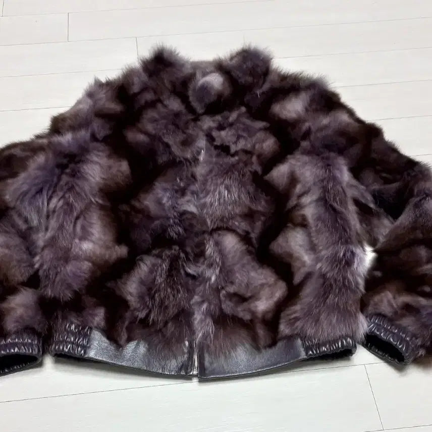 [BUNJANG] Women's Fox Fur & Lambskin Combination Jacket / 고급스러운 여성 폭스퍼 자켓66