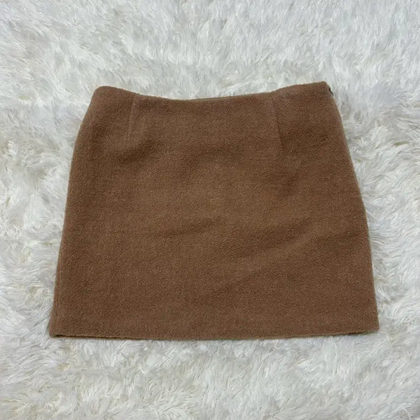 [BUNJANG] Wool Skirt (Light Brown/S) / 겨울 모직 스커트 (연브라운/S)
