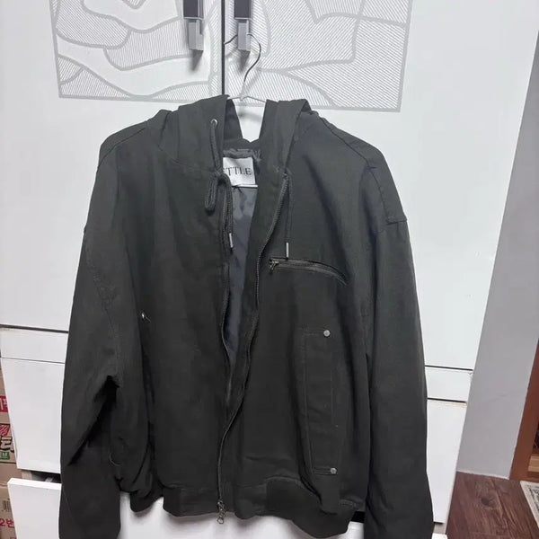 [BUNJANG] SETTLE Black Hooded Jacket Made in Korea / SETTLE 후드 자켓 블랙 Made in Korea