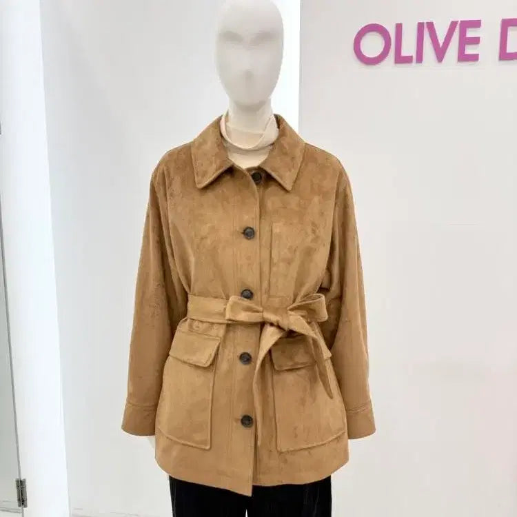 [BUNJANG] ON&ON Belted Suede Jacket / (새상품)온앤온 벨티드스웨이드자켓