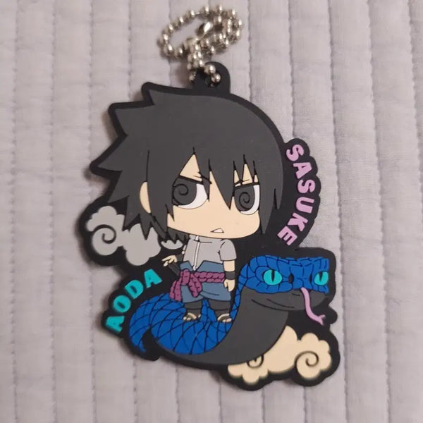 [BUNJANG] Naruto Sasuke Rubber Strap Keychain / 나루토 사스케 러버스트랩 키링
