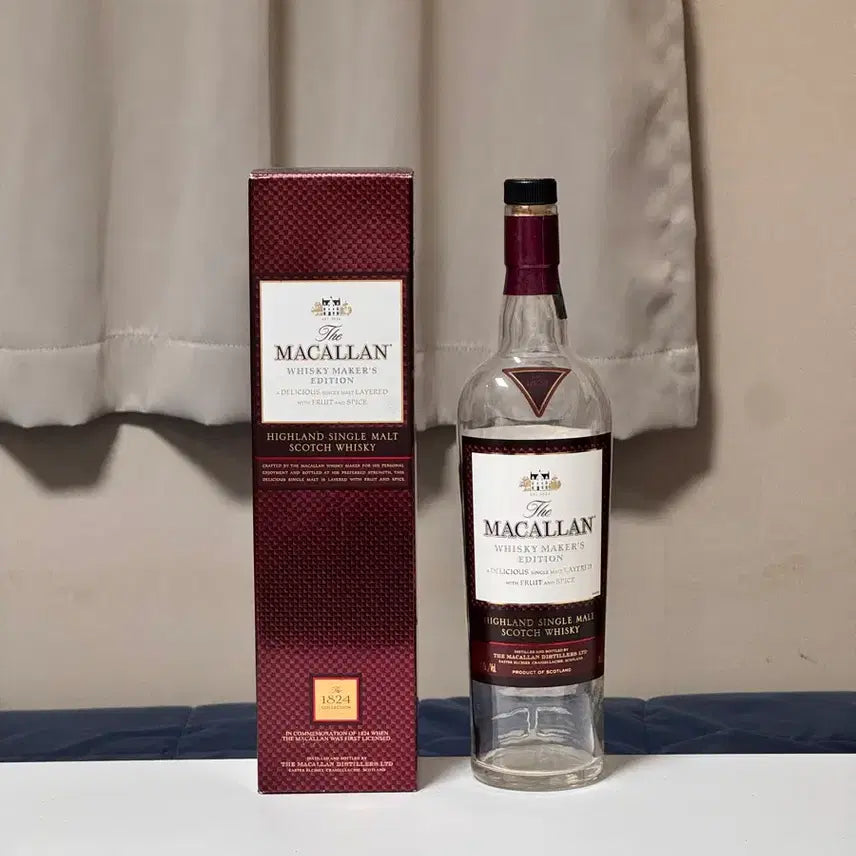 [BUNJANG] The Macallan Whisky Maker's Edition Empty Bottle and Case / 맥켈란 위스키 메이커스 에디션 위스키 공병 및 케이스
