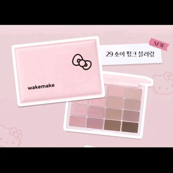 [BUNJANG] WAKEMAKE Hello Kitty So Pink Blurring Eyeshadow Palette / 웨이크메이크 헬로키티 소이핑크블러링 아이쉐도우 팔레트