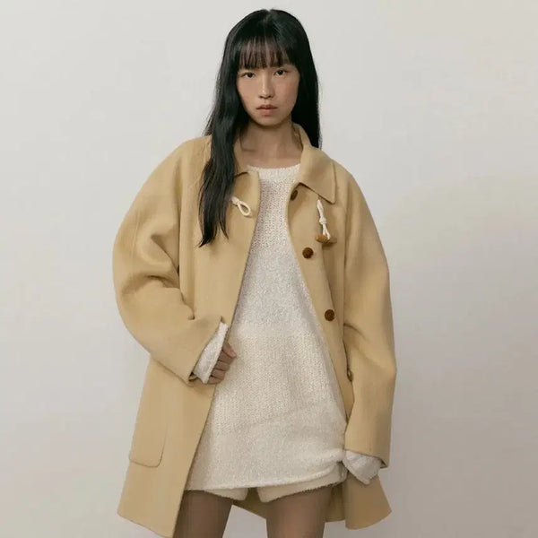 [BUNJANG] Ring Seoul Handmade Half Toggle Coat (Beige) / 링서울 핸드메이드 하프 토글 코트 (베이지)