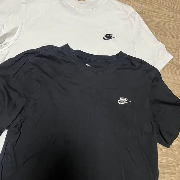 [BUNJANG] Nike Logo Basic T-Shirt 2-Pack Set / 나이키 반팔 흰색/검정 2pack set