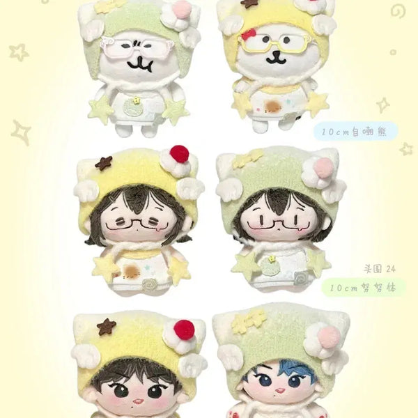 [BUNJANG] 10cm Kitty Series Melon Pudding Set Plush Doll Clothes / 10cm 키티시리즈 멜론 푸딩 세트 솜인형 옷