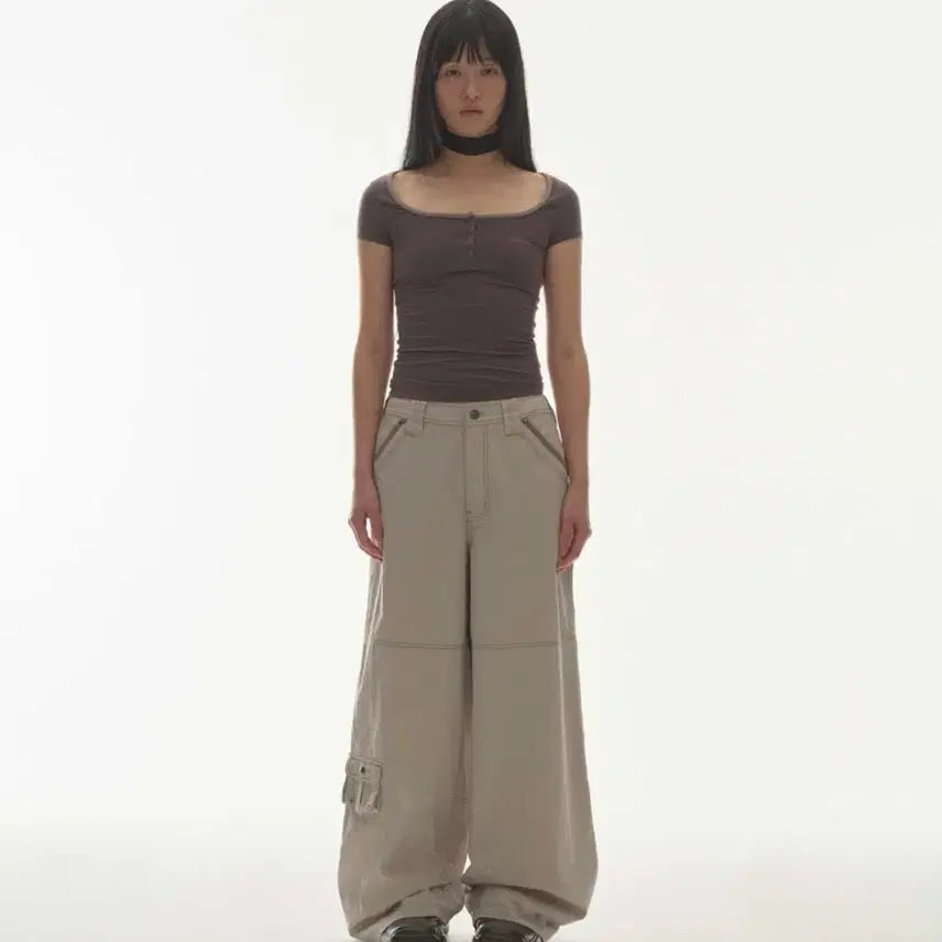 [BUNJANG] COYSEIO Snap Work Pants Size 2 / COYSEIO 코이세이오 스냅워크팬츠 2사이즈