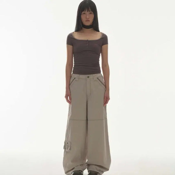 [BUNJANG] COYSEIO Snap Work Pants Size 2 / COYSEIO 코이세이오 스냅워크팬츠 2사이즈