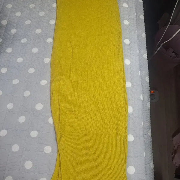 [BUNJANG] Mustard Knit Scarf / 목도리