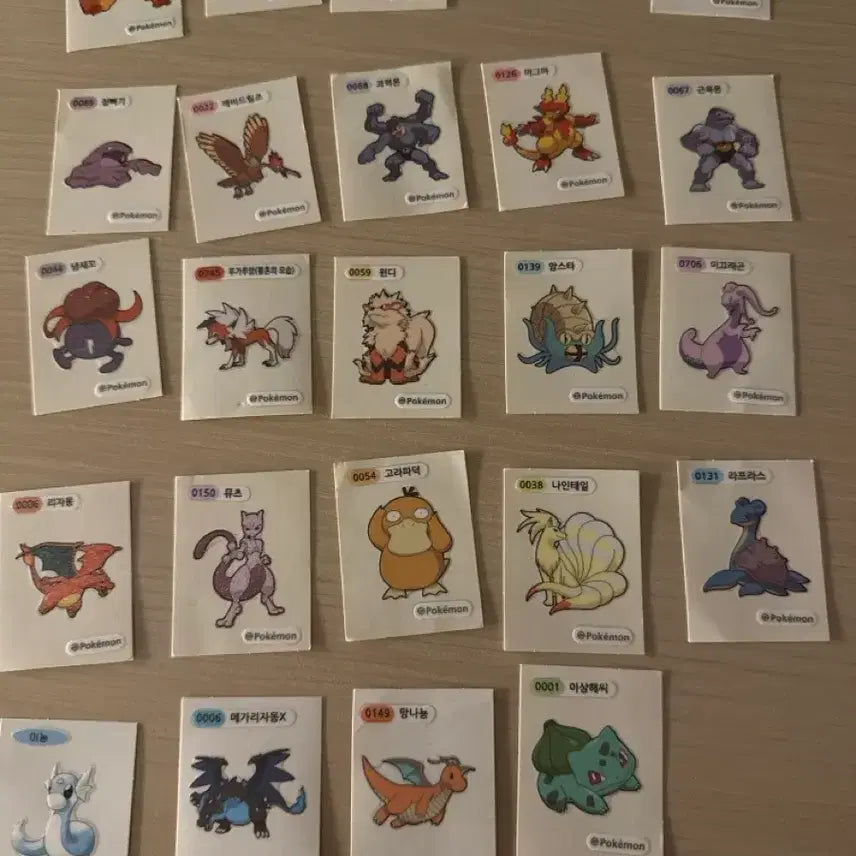[BUNJANG] Pokemon Bread Stickers Bundle Set (24 Stickers + Sealed 30th Anniversary Charizard) / 포켓몬 띠부씰