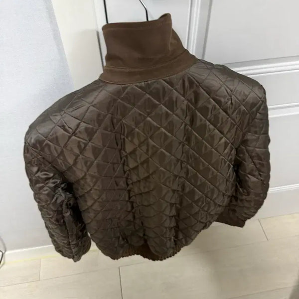 [BUNJANG] COER Quilted Faux Suede Swing Top Jacket S / 쿠어 퀼티드 페이크 스웨이드 스윙 탑 자켓 s