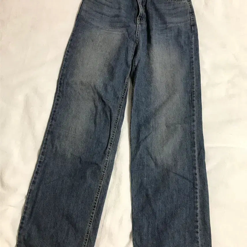 [BUNJANG] Vintage Washed Wide Denim Pants / 빈티지 워싱 와이드 데님 팬츠