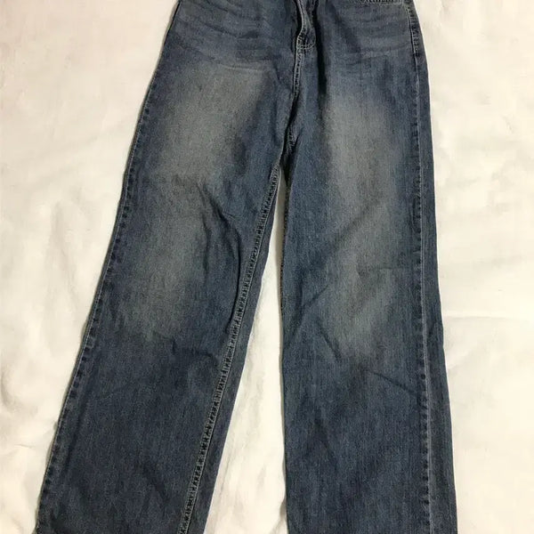 [BUNJANG] Vintage Washed Wide Denim Pants / 빈티지 워싱 와이드 데님 팬츠