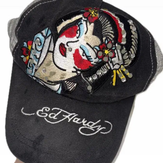 [BUNJANG] Ed Hardy Kimono Lined Ball Cap / 에드하디 기모노 볼캡