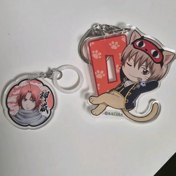 [BUNJANG] Gintama Sakata Gintoki & Kamui Keychain Bundle Set / [2개 일괄] 소고 키링+ 은혼 팝업 카무이 키링 일괄 판매