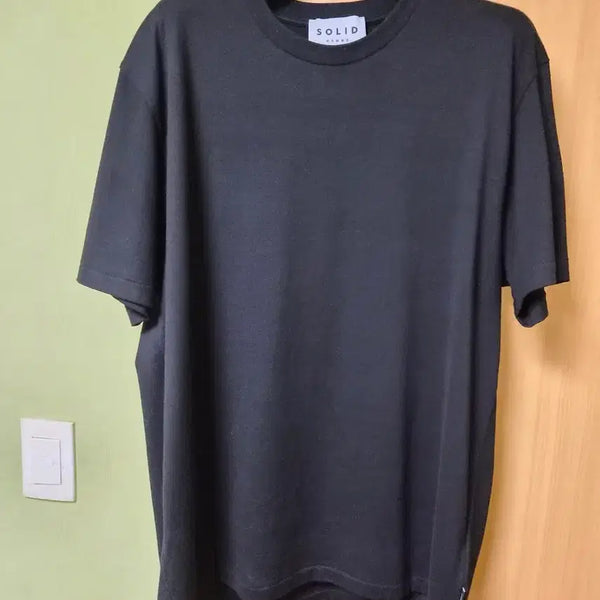 [BUNJANG] Solid Homme Basic Short Sleeve T-Shirt Black / 26ss 48)솔리드옴므 기본 반팔티 검정