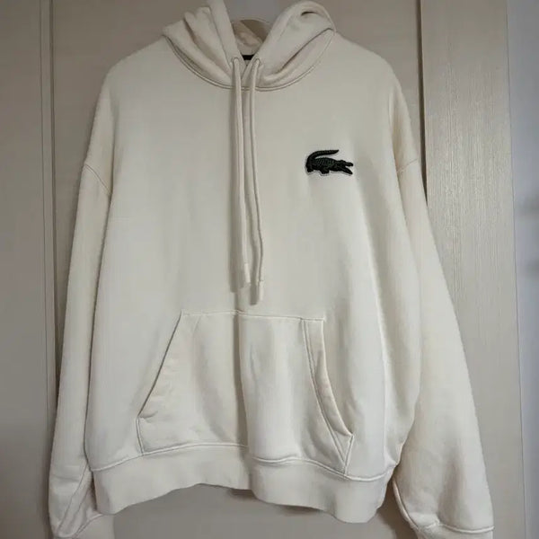 [BUNJANG] Lacoste Hoodie Cream M / 라코스테 후드티 크림색m