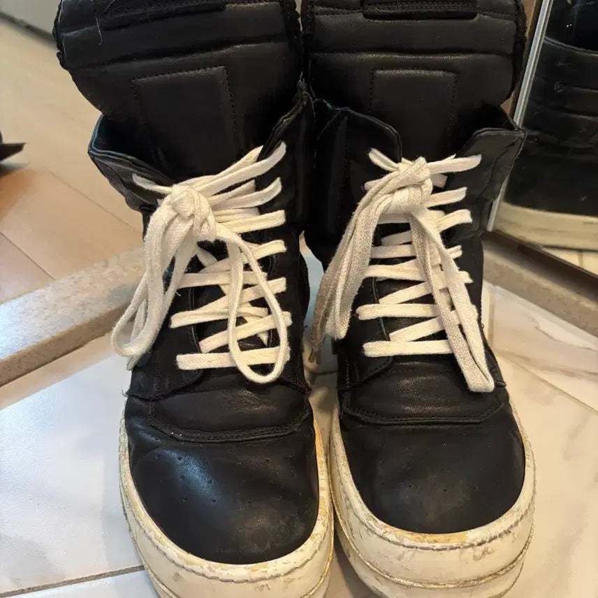 [BUNJANG] Rick Owens GeoBasket Black/White Size 38 / 릭오웬스 지오바스켓 검흰 38