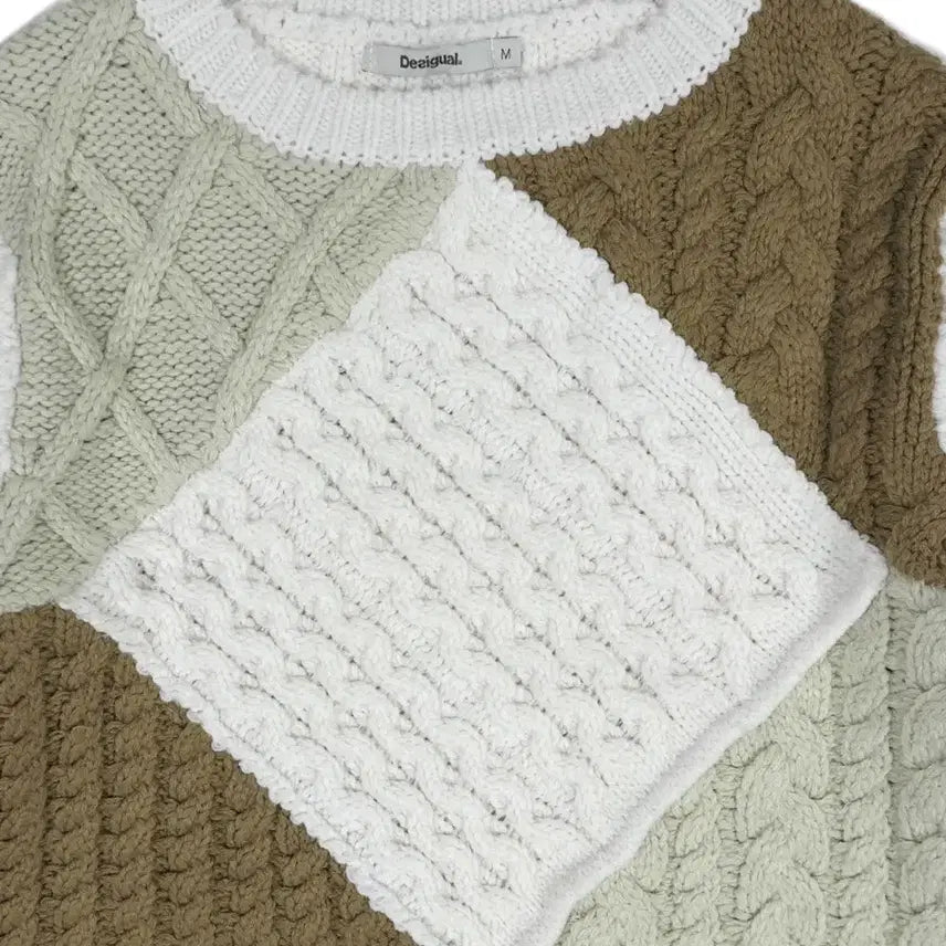 [BUNJANG] Desigual Patchwork Knit Sweater / Desigual patchwork knit